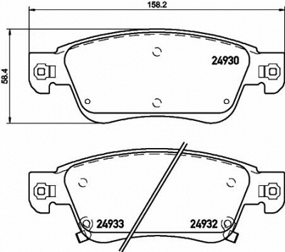 HELLA PAGID 8db355020061 -  Комплект тормозных колодок, дисковый тормоз
